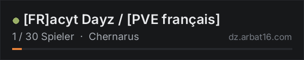 FRacyt Dayz / PVE français in der DayZ-Serverliste von AR16