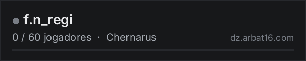 f.n_regi na lista de servidores de DayZ da AR16