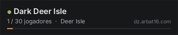 Dark Deer Isle na lista de servidores de DayZ da AR16