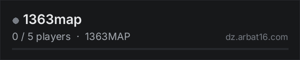 1363map on the AR16 DayZ server list