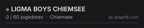 LIGMA BOYS CHIEMSEE na lista de servidores de DayZ da AR16