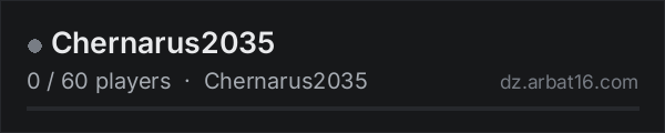 Chernarus2035 on the AR16 DayZ server list