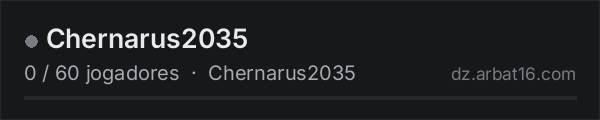 Chernarus2035 na lista de servidores de DayZ da AR16