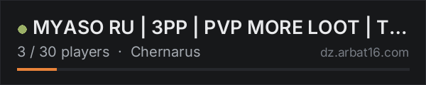 MYASO RU | 3PP | PVP MORE LOOT | TEST on the AR16 DayZ server list