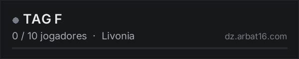 TAG F na lista de servidores de DayZ da AR16
