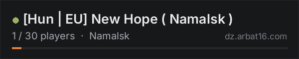 [Hun | EU] New Hope ( Namalsk ) on the AR16 DayZ server list