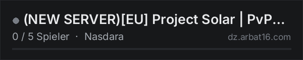 (NEW SERVER)[EU] Project Solar | PvP | Raidweekends. in der DayZ-Serverliste von AR16