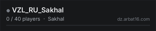 VZL_RU_Sakhal on the AR16 DayZ server list