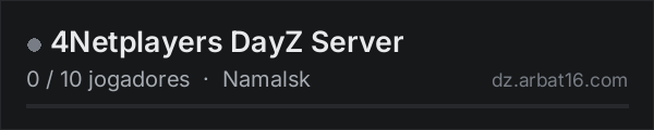 4Netplayers DayZ Server na lista de servidores de DayZ da AR16
