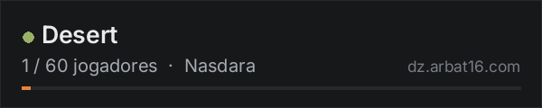 Desert na lista de servidores de DayZ da AR16