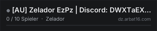 AU Zelador EzPz | Discord: DWXTaEXyUe in der DayZ-Serverliste von AR16