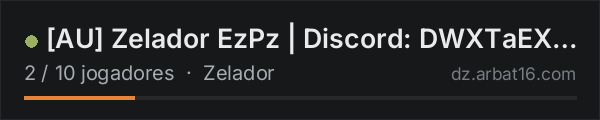 AU Zelador EzPz | Discord: DWXTaEXyUe na lista de servidores de DayZ da AR16