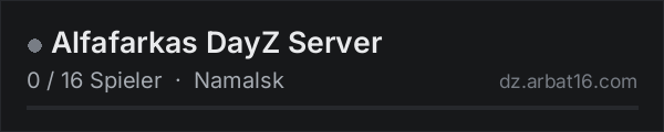 Alfafarkas DayZ Server in der DayZ-Serverliste von AR16