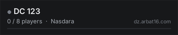 DC 123 on the AR16 DayZ server list