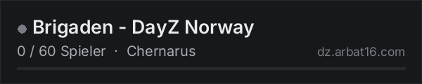 Brigaden - DayZ Norway in der DayZ-Serverliste von AR16