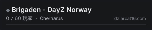AR16 DayZ 服务器列表中的 Brigaden - DayZ Norway