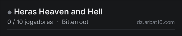 Heras Heaven and Hell na lista de servidores de DayZ da AR16