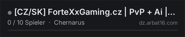 [CZ/SK] ForteXxGaming.cz | PvP + Ai | Loot+++| Expansion | in der DayZ-Serverliste von AR16