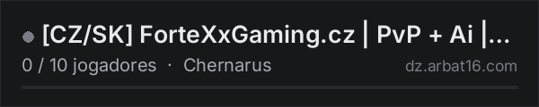 [CZ/SK] ForteXxGaming.cz | PvP + Ai | Loot+++| Expansion | na lista de servidores de DayZ da AR16