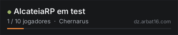 AlcateiaRP em test na lista de servidores de DayZ da AR16