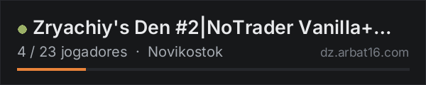 Zryachiy's Den #2|NoTrader Vanilla+ Novikostok|Test|PvE ONLY| na lista de servidores de DayZ da AR16