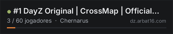 #1 DayZ Original | CrossMap | Official Server na lista de servidores de DayZ da AR16