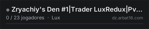 Zryachiy's Den #1|Trader LuxRedux|PvE ONLY| na lista de servidores de DayZ da AR16