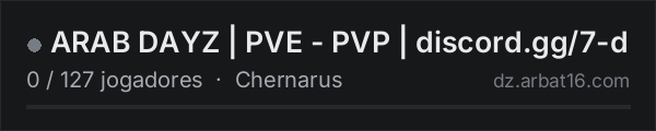 ARAB DAYZ | PVE - PVP | discord.gg/7-d na lista de servidores de DayZ da AR16