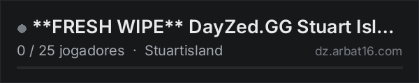 **FRESH WIPE** DayZed.GG Stuart Island | Vanilla+ | Quests na lista de servidores de DayZ da AR16