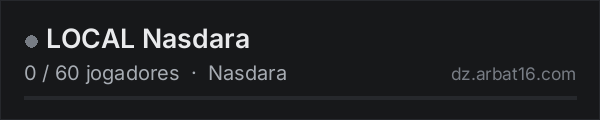 LOCAL Nasdara na lista de servidores de DayZ da AR16