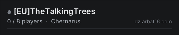 [EU]TheTalkingTrees on the AR16 DayZ server list
