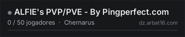 ALFIE's PVP/PVE - By Pingperfect.com na lista de servidores de DayZ da AR16