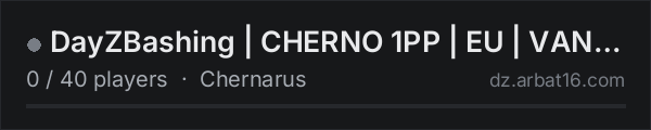 DayZBashing | CHERNO 1PP | EU | VANILLA on the AR16 DayZ server list