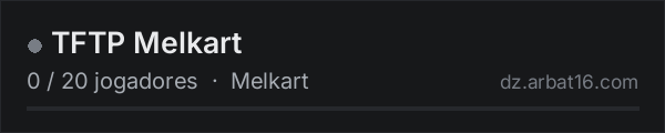 TFTP Melkart na lista de servidores de DayZ da AR16