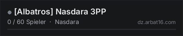Albatros Nasdara 3PP in der DayZ-Serverliste von AR16