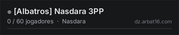 [Albatros] Nasdara 3PP na lista de servidores de DayZ da AR16