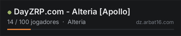 DayZRP.com - Alteria [Apollo] na lista de servidores de DayZ da AR16