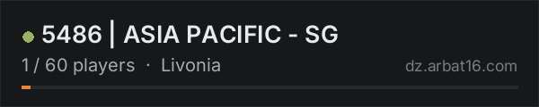 5486 | ASIA PACIFIC - SG on the AR16 DayZ server list