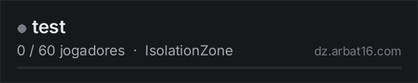 test na lista de servidores de DayZ da AR16