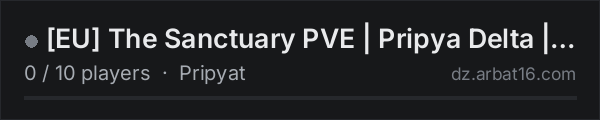 [EU] The Sanctuary PVE | Pripya Delta | Test on the AR16 DayZ server list