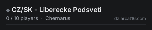 CZ/SK - Liberecke Podsveti on the AR16 DayZ server list
