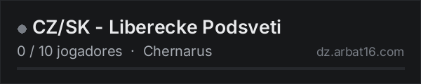 CZ/SK - Liberecke Podsveti na lista de servidores de DayZ da AR16