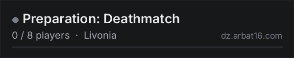Preparation: Deathmatch on the AR16 DayZ server list