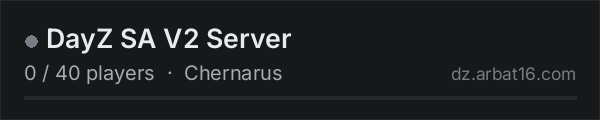 DayZ SA V2 Server on the AR16 DayZ server list