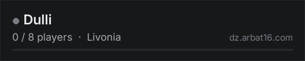 Dulli on the AR16 DayZ server list