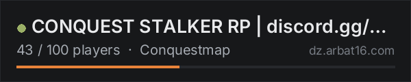 CONQUEST STALKER RP | discord.gg/conquestrp on the AR16 DayZ server list