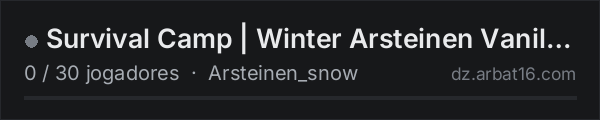 Survival Camp | Winter Arsteinen Vanilla+ | PvE na lista de servidores de DayZ da AR16