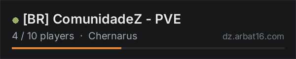 BR ComunidadeZ - PVE on the AR16 DayZ server list