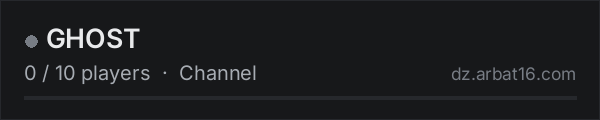 GHOST on the AR16 DayZ server list