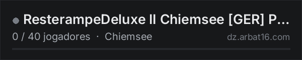 ResterampeDeluxe II Chiemsee GER PVE only/Trader/ Age over 18 na lista de servidores de DayZ da AR16
